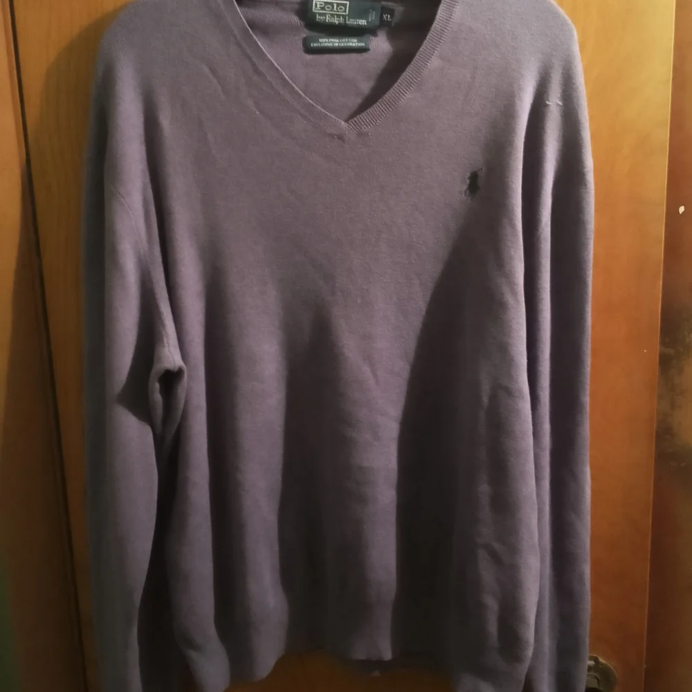 Polo by Ralph Lauren Men's‎ V-Neck Sweater in Purple